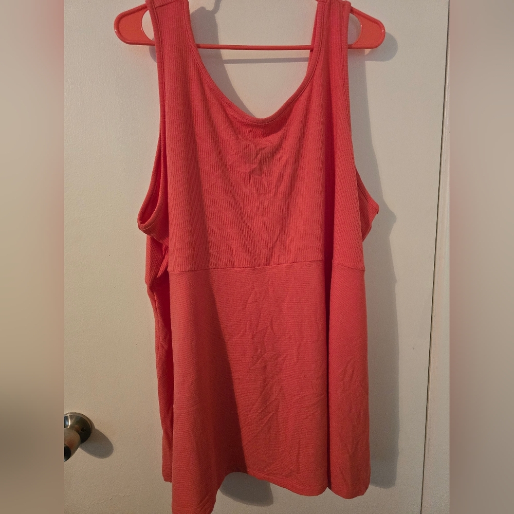 Torrid ribbed peach babydoll tank